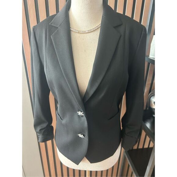 Express black blazer work blazer work attire size 4 - Picture 1 of 8